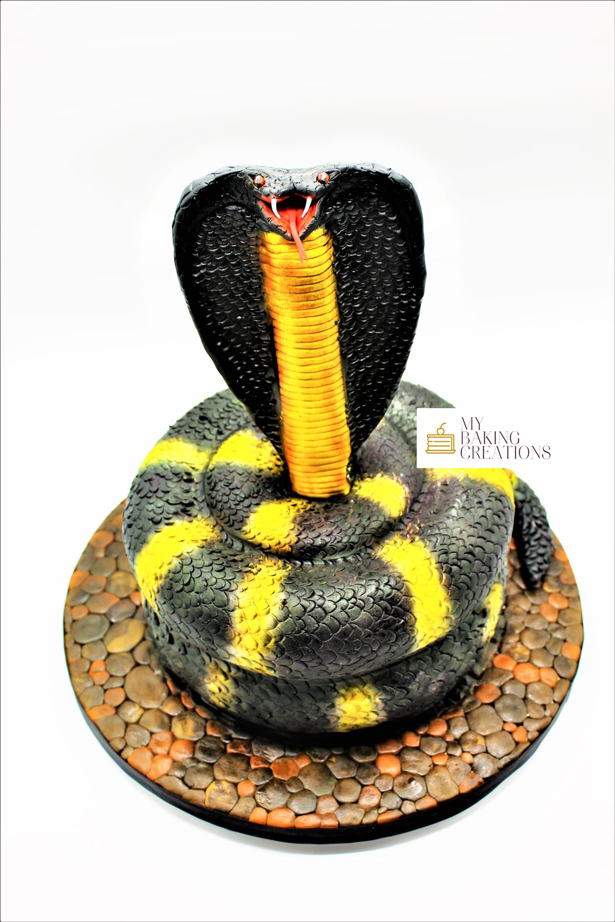 Custom realistic snake illusion cake Bay Area bakery